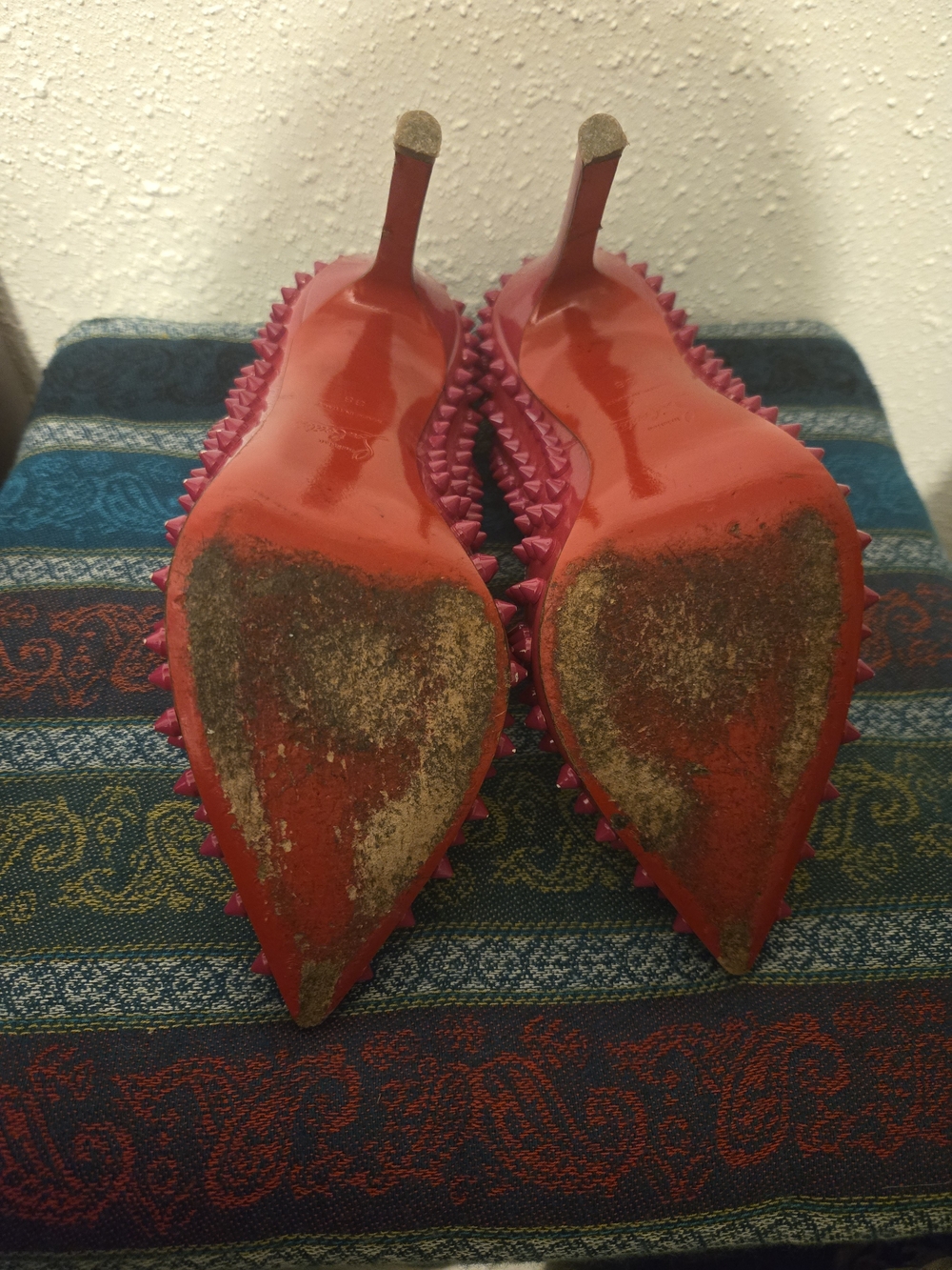 Christian Louboutin Fuchsia Pigalle Spike Pumps - Picture 6 of 9